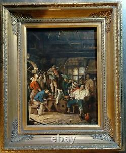 Peinture de mours Fête frivole au 16e siècle/ Vice painting Frivolous party