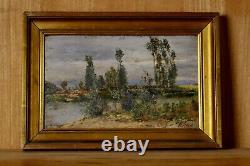 Peinture française époque fin 19ème, huile sur bois