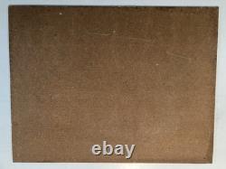 Peinture huile 1950 panneau Bois Expressionnisme Fauve Expressionniste Art Brut