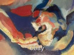 Peinture huile 1950 panneau Bois Expressionnisme Fauve Expressionniste Art Brut