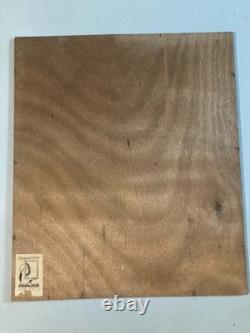 Peinture huile panneau 1950 paysage post impressionniste Bruniquel Painting Bois