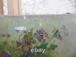 Peinture huile sur bois. Nature morte florale style expressionniste, 1907. Signée