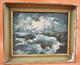 Peinture Huile Sur Bois Xxème Côte Tempête Mer Agitée Bouyéron Marcel