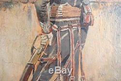 Peinture militaire Officier 10e Rgt HUSSARDS Empire Napoléon 19e Maurice Orange