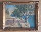 Peinture Sur Bois Tableau Peintre Paysage De Campagne En Bord De Mer
