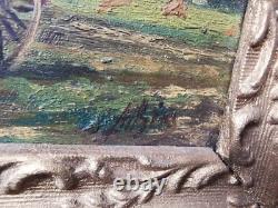 Peintures Anciennes sur Bois Miniature Scènes Paysannes. Ma réf. EB SER 038-4