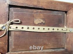 Peintures Anciennes sur Bois Miniature Scènes Paysannes. Ma réf. EB SER 038-4