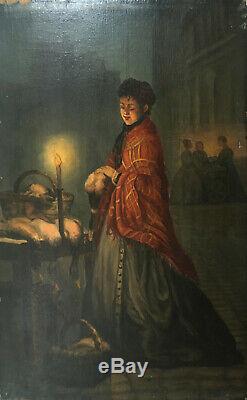 Pendant de tableaux Marché de nuit cf. Andreas Franciscus Vermeulen (1821-1884)