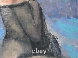 Petit Tableau ART DECO PORTRAIT JEUNE FEMME Vers 1930 () HSP