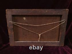 Petit Tableau Ancien Peinture Huile HST Ecole Francaise de Barbizon Campagne XIX