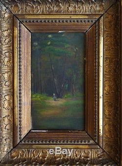 Petite peinture du 19e siècle école de Barbizon 19th century painting