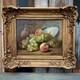 Pierre Morain Nature Morte Fruits & Vase Huile Sur Bois Encadr&eacute;e 24&times;18,5 Cm