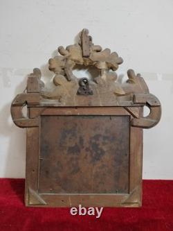 Pietà. Huile Sur Cuivre. Cadre D'époque En Bois Sculpté Et Doré. Espagne. Xviie