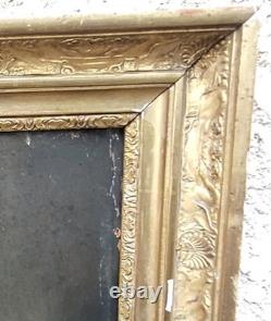 Portrait D'homme. Peinture Huile Sur Panneau De Bois 19eme