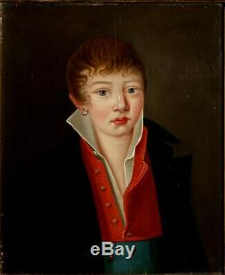 Portrait De Gabriel Courouble, 1818, à 16 Ans, Ecole Anglaise! Superbe Cadre