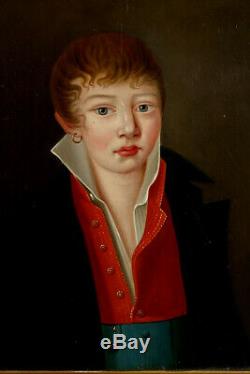 Portrait De Gabriel Courouble, 1818, à 16 Ans, Ecole Anglaise! Superbe Cadre