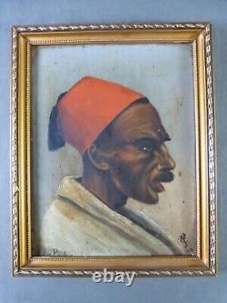 Portrait de Zubeir Pacha (1830-1913), gouverneur du Soudan, huile sur bois 1888