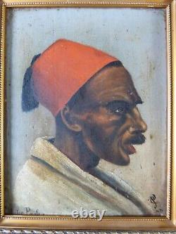 Portrait de Zubeir Pacha (1830-1913), gouverneur du Soudan, huile sur bois 1888