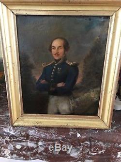 Portrait officier Empire Prussien A. Cramer Début 19em Huile sur bois
