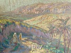 Primitif Bono, Paysage Orientaliste Oran, Près Mers-el-kébir en Algérie, huile
