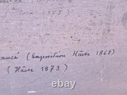 RIOL D'après Beauce officiers de cavalerie Peinture huile sur panneau de bois