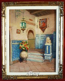 Ralph CZIKAN peintre belge tableau palais Tolède Andalousie Espagne paysage art