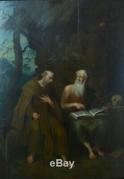 RareTableau ancien Portrait Religieux Flamand Pieter Snyers Saint Memento mori