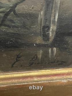 Rare Tableau Ancien Eugenie GUINDON