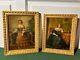 Rare Paire De Portraits Madame De Montespan Et Anne D'autriche, Huile Sur Bois