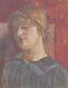 Raymond Lheureux (1890-1965) (003) Huile Sur Bois Portrait D'une Jeune Femme
