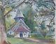 Raymond Lheureux (1890-1965) (004) Huile Sur Bois Église De Campagne