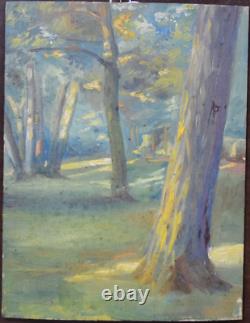 Raymond Lheureux (1890-1965) (06) Huile sur bois Forêt