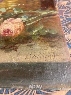 Réné Balades (XIX XX) Huile sur panneau Signée Nature morte