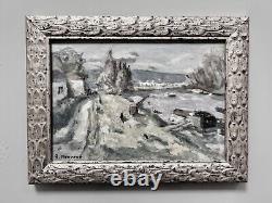 Robert FLEURENT (1904-1981) La Seine à Port-Marly 1951, HSP, signée. 20x28 cm
