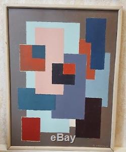 Roger Lacroix (1933 1984) École belge abstraction géométrique 1968. Cubisme
