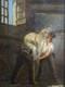 Superbe Peinture Impressionniste Xixe-marÉchal Ferrant & Cheval En Plein Ferrage