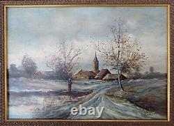 S. ROBERT. Peinture Huile Signée. Paysage. Impressionnisme. Vers 1940