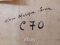 Scène Marine Port Italienne avec Voiliers Peinture Huile Impressionniste signée