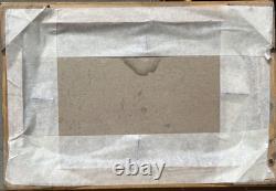Small Original Antique View Sky, Oil Painting, 19th Century, Framed