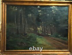 Sous bois huile sur toile de Théodore Lespinasse 1846/1918