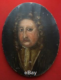 Sup. Portrait d'un aristocrate, XVIIIème s. Huile sur toile, bon état, (1 de 2)