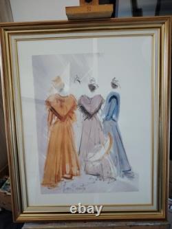 Superbe Aquarelle Les Arlésiennes Signée Juan Benito