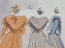Superbe Aquarelle Les Arlésiennes Signée Juan Benito