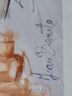 Superbe Aquarelle Les Arlésiennes Signée Juan Benito