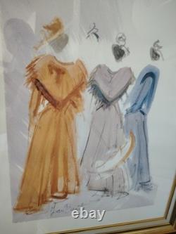 Superbe Aquarelle Les Arlésiennes Signée Juan Benito