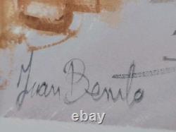 Superbe Aquarelle Les Arlésiennes Signée Juan Benito