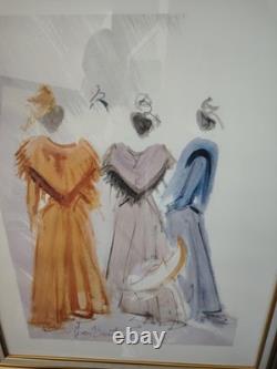 Superbe Aquarelle Les Arlésiennes Signée Juan Benito