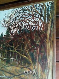 TABLEAU ECOSSAIS signé HUILE sur bois 120x90cm OLD SCOTTISH PAINTING 1997 en TBE