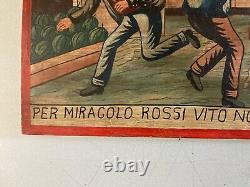 TRes Belle Peinture Huile Sur bois Ex Voto Art 1866 Italie Copie Catholique