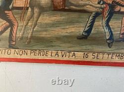 TRes Belle Peinture Huile Sur bois Ex Voto Art 1866 Italie Copie Catholique